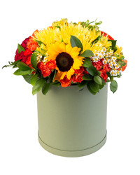 букет с подсолнухом